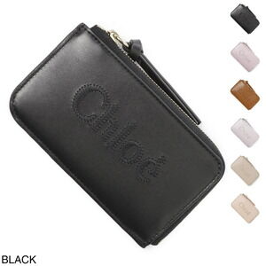 Chloe Fragment Card Wallet Black SENSE